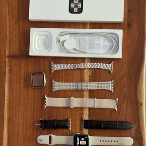 Apple Watch with Silver and Black Bands